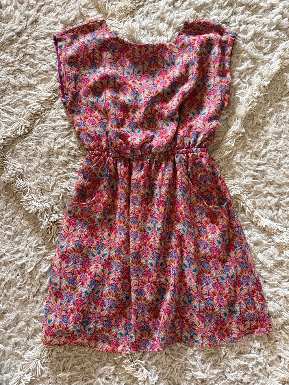 American Rag Magenta Dress with Multicolor Trim